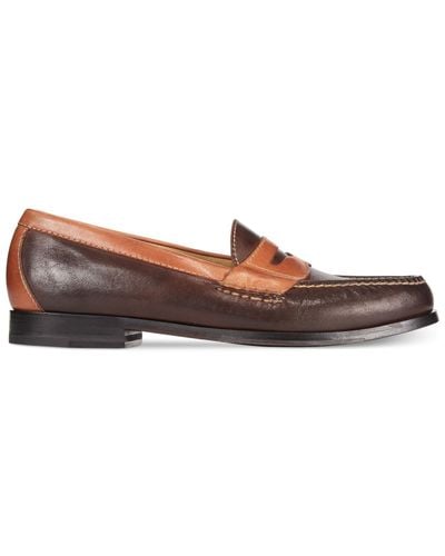 Cole Haan Leather Two-tone Pinch Penny Loafers in Chestnut (Brown) for ...