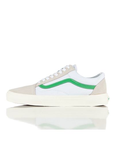 Vans Vintage Sport Old Skool In True White/kelly Green for Men | Lyst