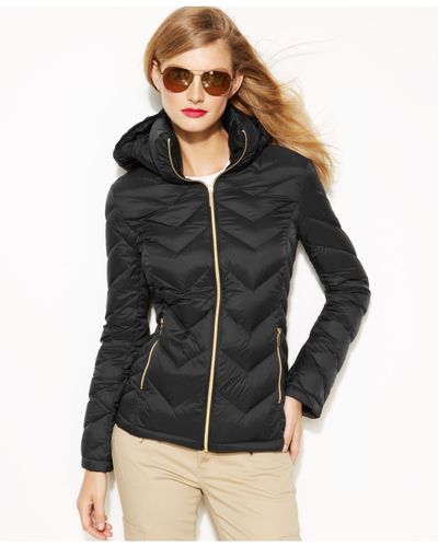 chevron packable jacket