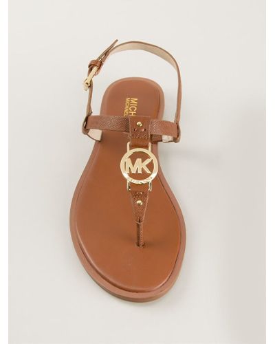 brown mk sandals