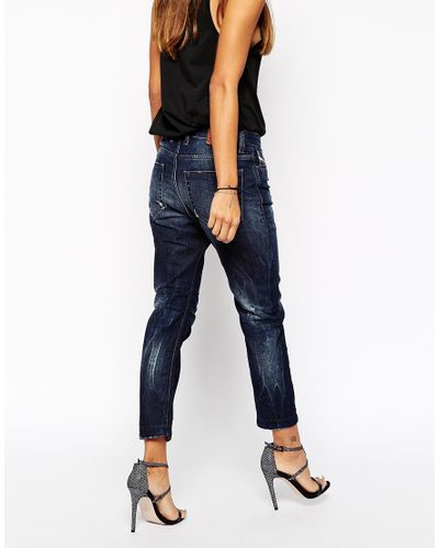 DIESEL Eazee Boyfriend Jeans in Blue | Lyst Canada