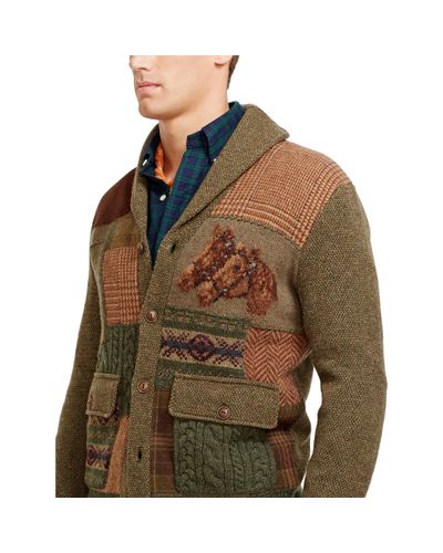 ralph lauren patchwork sweater