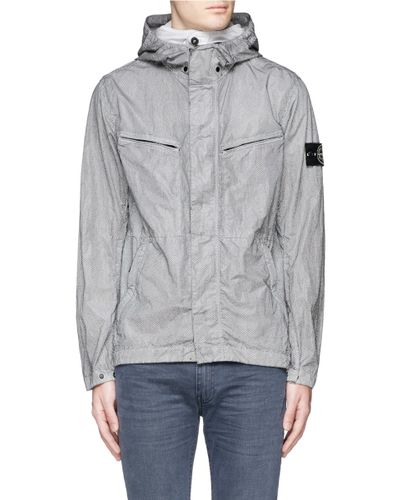 Stone Island Garment Dyed Pixel Reflective Jacket in Gray for Men - Lyst
