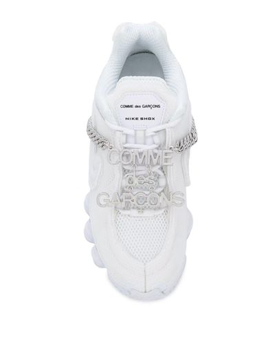 Comme des Garçons Leather X Nike Shox Tl Sneakers in White | Lyst