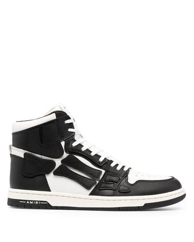 Amiri Skeleton-patch High-top Sneakers in White for Men - Lyst