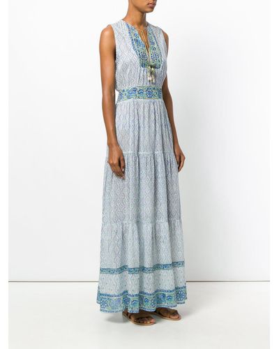 Alicia Bell Cotton Patterned Maxi Dress in Blue - Lyst