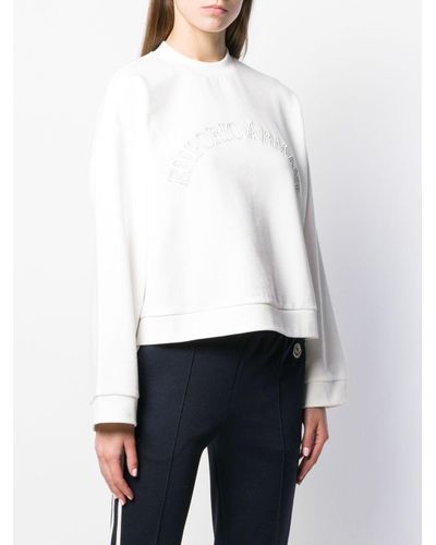 armani sweatshirt white