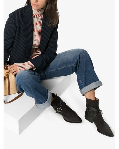 chloé rylee buckle boots