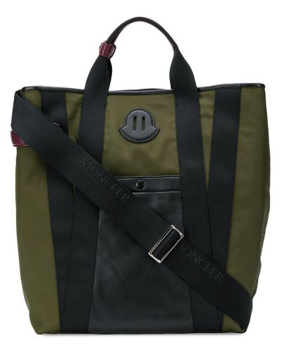Bolso shopper impermeable Moncler de Tejido sintético de color Verde - Lyst