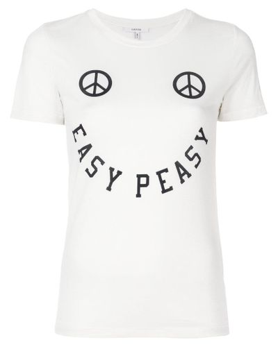 Ganni Easy Peasy T-shirt in White 