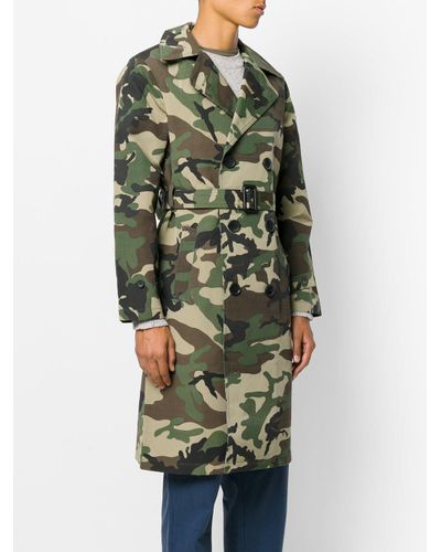 long camo trench coat
