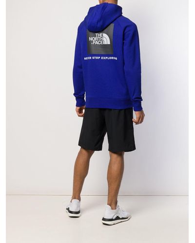 blue north face sweatshirt