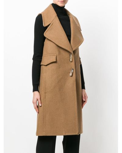 sleeveless pea coat