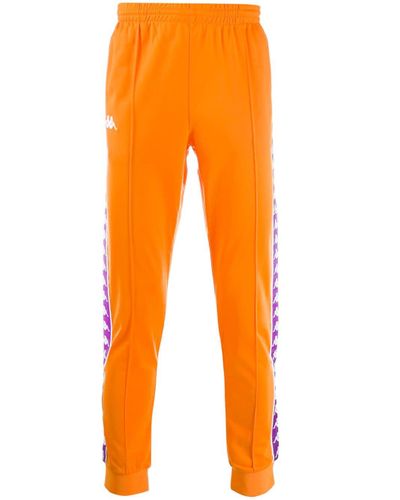 Kappa Logo Tape Track Trousers in Orange for Men - Lyst