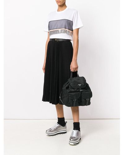 prada logo plaque backpack