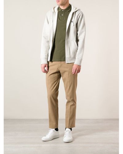 polo zip up grey