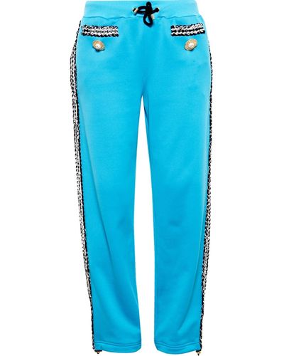 plain blue tracksuit bottoms