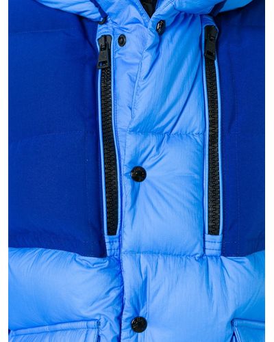 Moncler Cotton 'aureal' Padded Jacket in Blue for Men - Lyst