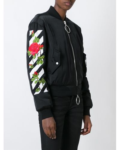 white jacket with rose