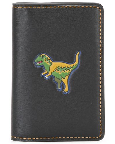 Truly Teague Mens Wallet Billfold Cute Group of Dinosaurs 