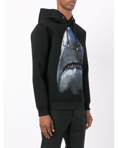 Givenchy Synthetic Shark Print Hoodie in Black for Men - Lyst