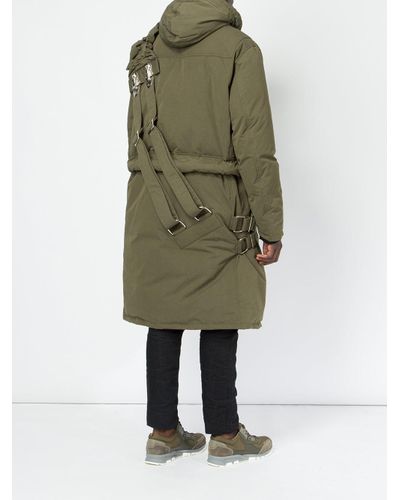 Craig Green Cotton Asymmetric Ruched Strap Hooded Coat in Green for Men ...