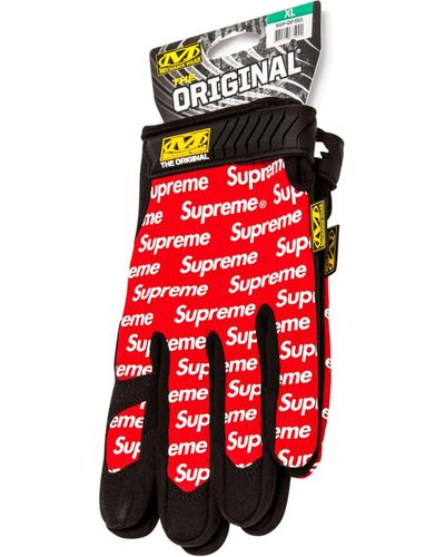 supreme red gloves