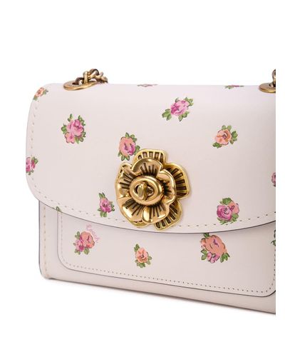 coach crossbody white with flowers