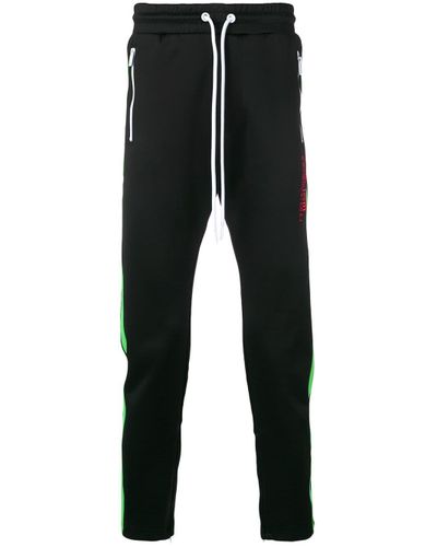 DIESEL Pantaloni sportivi con banda laterale da uomo di colore nero