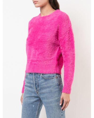 fuzzy pink sweater