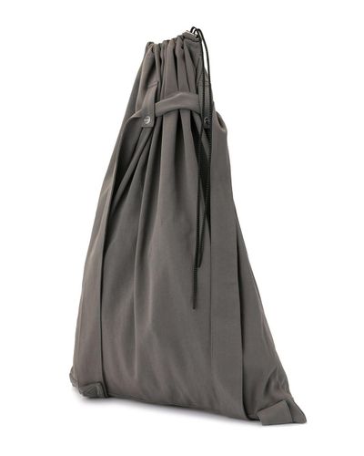 Kiko Kostadinov Cotton Oversized Drawstring Bag in Grey (Gray) - Lyst