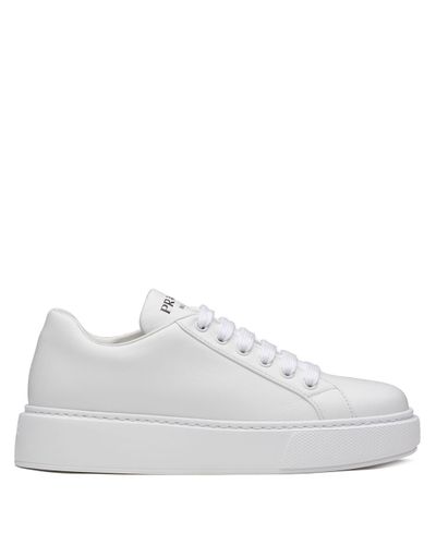 Prada Leather Sneakers in White | Lyst