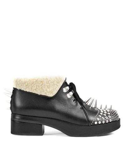 Gucci Studded Ankle Boots in Black - Lyst