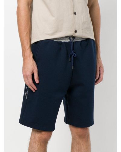 Fendi Cotton Drawstring Waist Bermuda Shorts in Blue for Men - Lyst