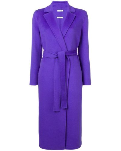 purple belted coat
