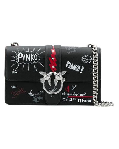pinko love bolsa graffiti