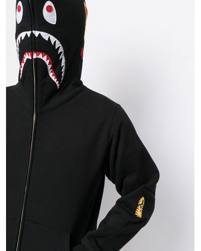 A Bathing Ape Cotton Shark Full-zip Hoodie in Black for Men - Lyst