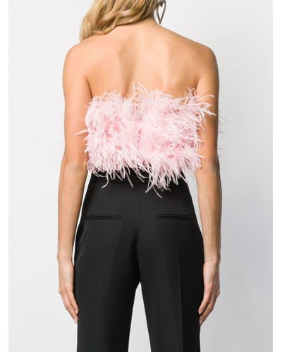 Feather strapless top Clearance