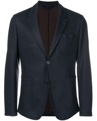 AMI Wool Classic Woven Blazer in Blue for Men - Lyst