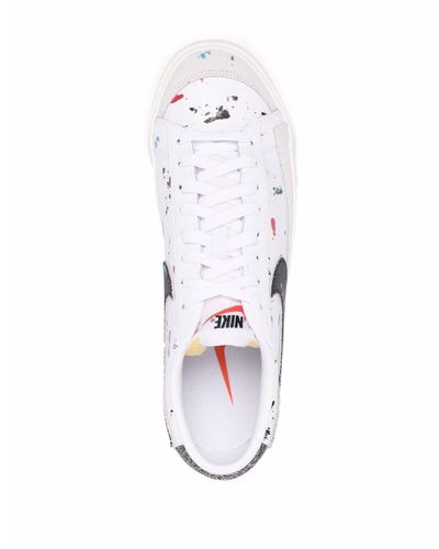 Zapatillas Blazer con manchas de pintura Nike de Cuero de color Blanco para  hombre | Lyst
