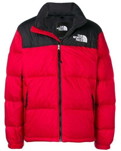 black red north face jacket