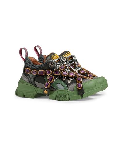 gucci green flashtrek sneakers