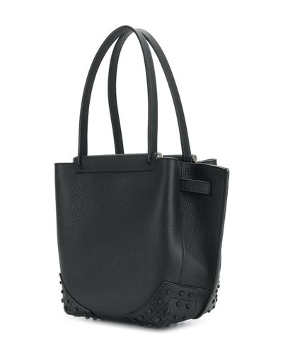 black tote with studs