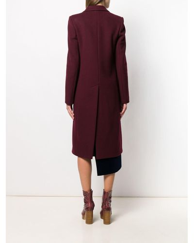 Maison Margiela Cotton Single-breasted Coat in Red - Lyst
