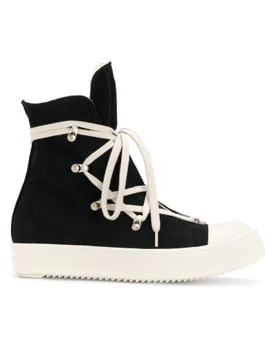 Rick Owens Drkshdw Cotton Hexagon Sneakers in Black - Lyst