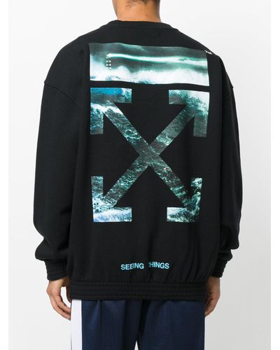 off white seeing things crewneck