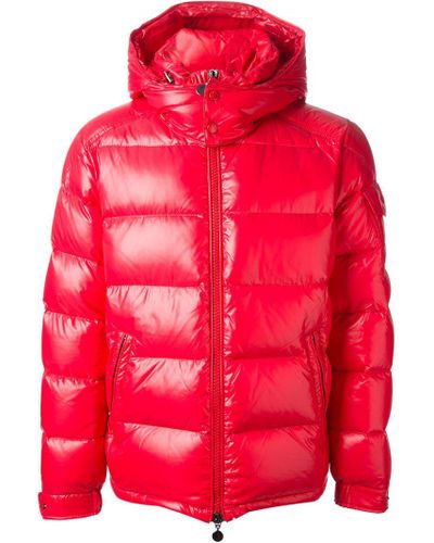 red moncler coat
