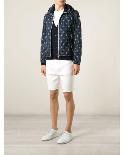 Moncler Synthetic Star Print Jacket in Blue for Men - Lyst