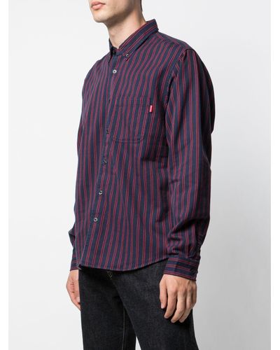 supreme jacquard stripe twill shirt