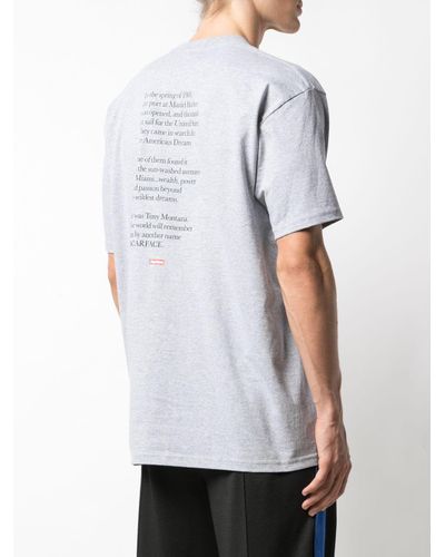 supreme scarface tee grey
